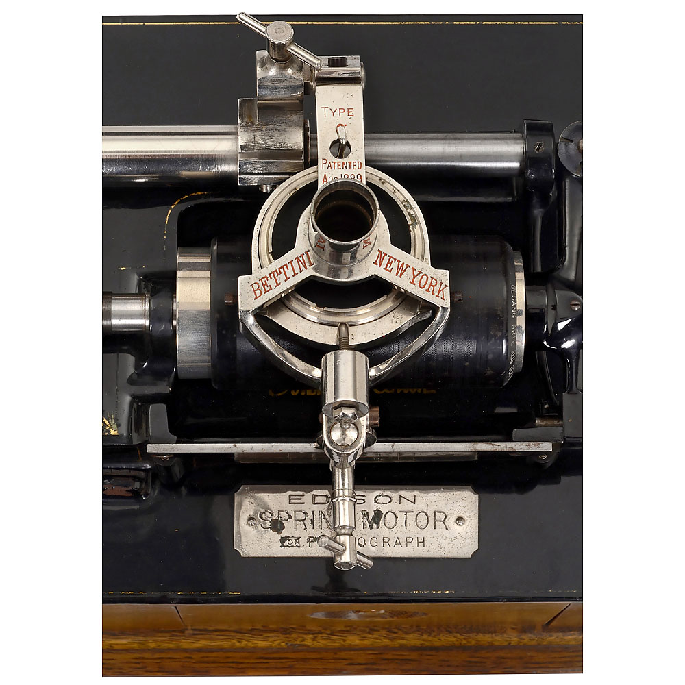 Edison Spring Motor Phonograph with Bettini Reproducer