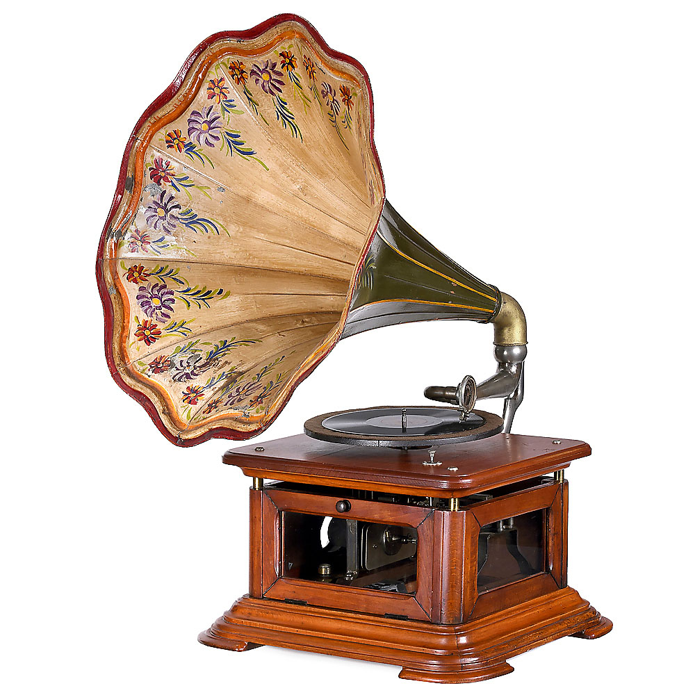 Maestrophone Stirling Hot-Air Engine Horn Gramophone, 1910