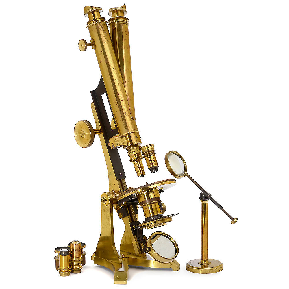 English Binocular Microscope by Collins