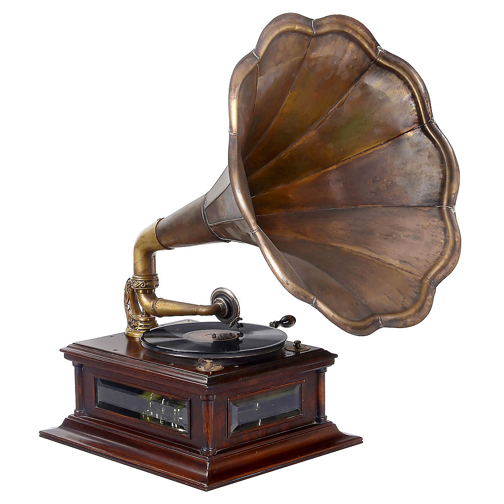 Rare Traveling-Horn Gramophone by Bohland & Fuchs, c. 1905