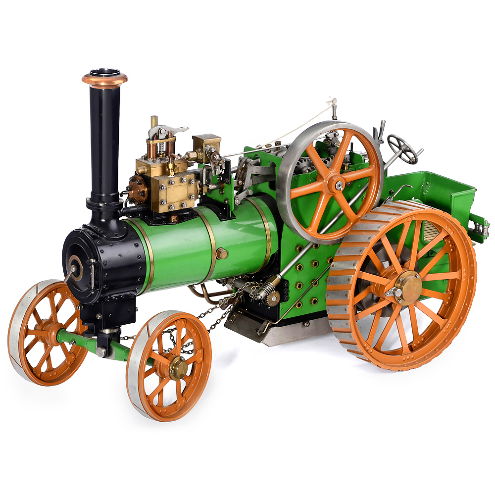 1-Inch Scale Model of a Live-Steam Traction Engine, c. 1980
