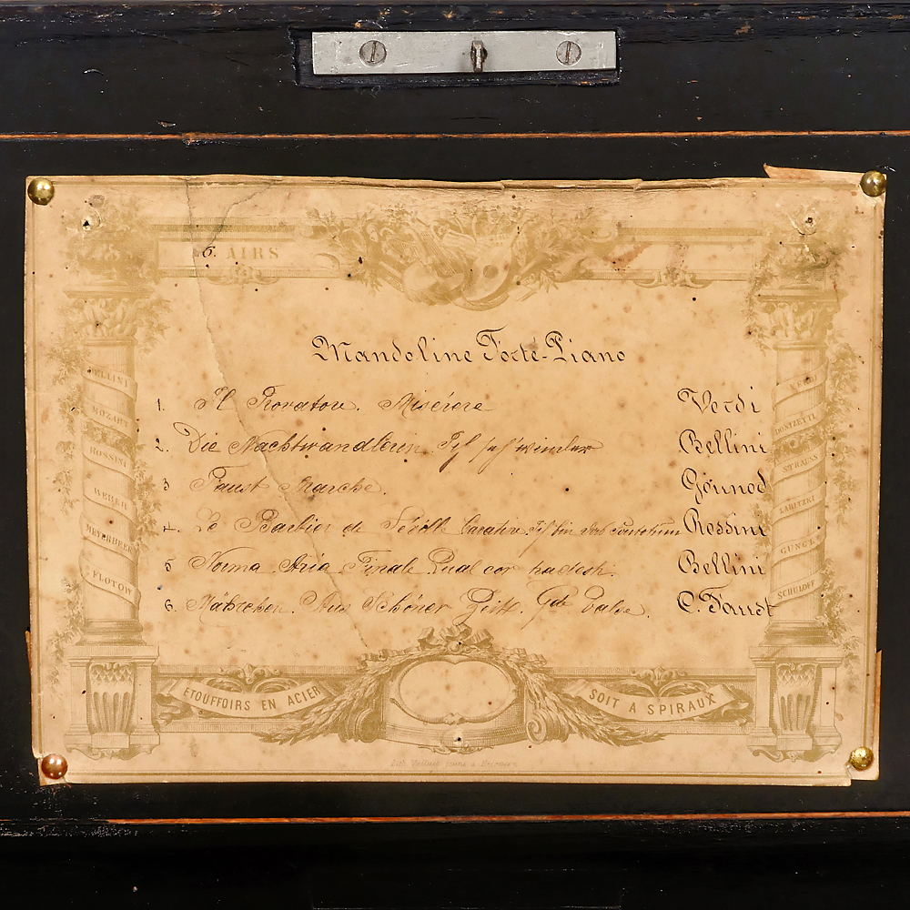 Mandoline Forte-Piano Musical Box, c. 1875