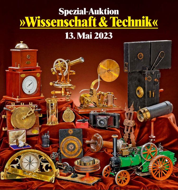 Spezial-Auktions-Katalog »Büro-Antik«, »Telephone«, »Photographica & Film«, »Wissenschaft & Technik«, »Mechanische Musik«, »Dampfmaschinen«