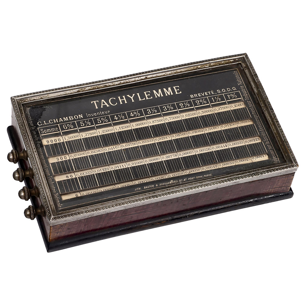 French Specialized Tachylemme Calculator, 1876 onwards