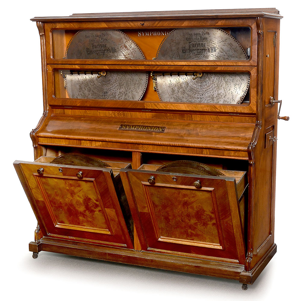 Symphonion "Pianophon" 25 ¼-inch Duplex Disc Musical Box, c. 1898