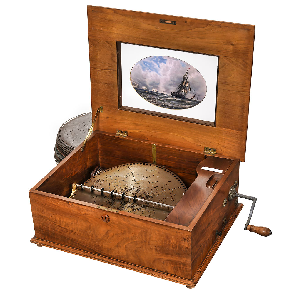 Polyphon Disc Musical Box with Spiral Spring-Drive, c. 1902