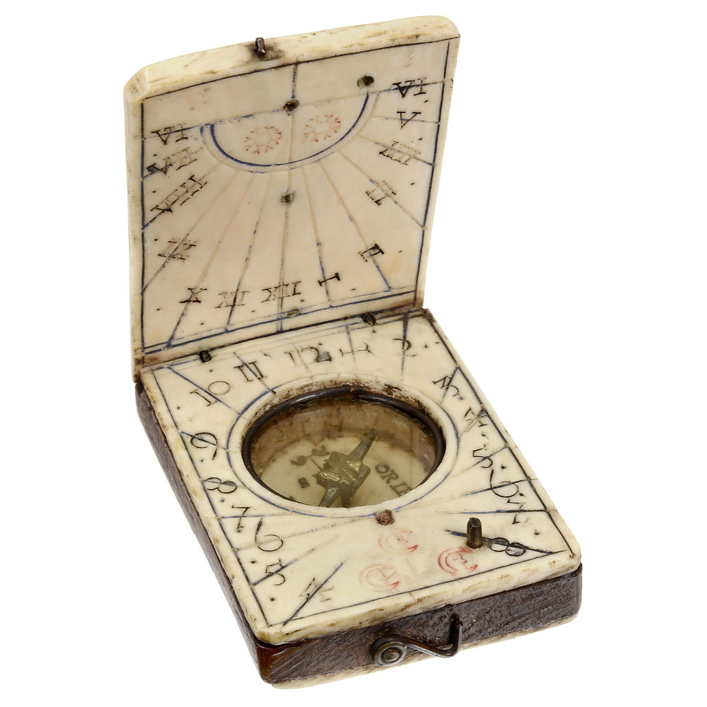 Miniature Nuremberg Diptych Azimuth Dial