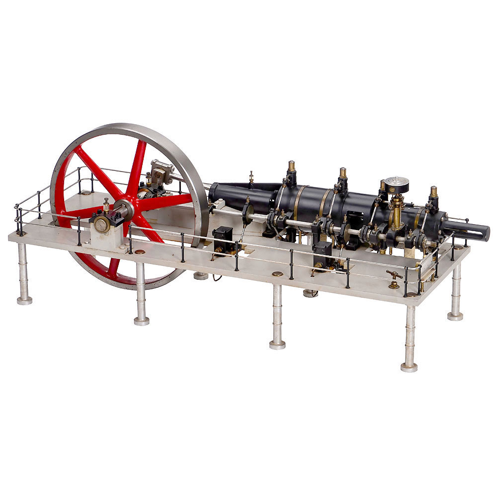Large Model of a Live-Steam Valve-Controlled Tandem Compound Steam Engine